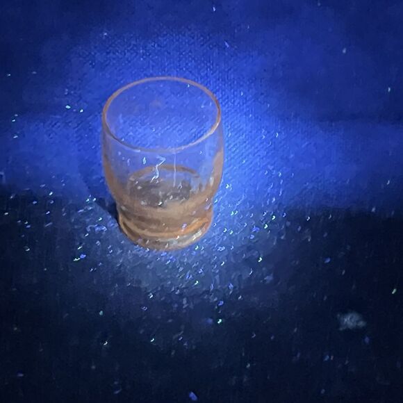 Vintage Lot 3 Pioneer Willow Moon Schnapps Glass Etched Dot Pattern 1945 MCM-UV - Picture 9 of 10